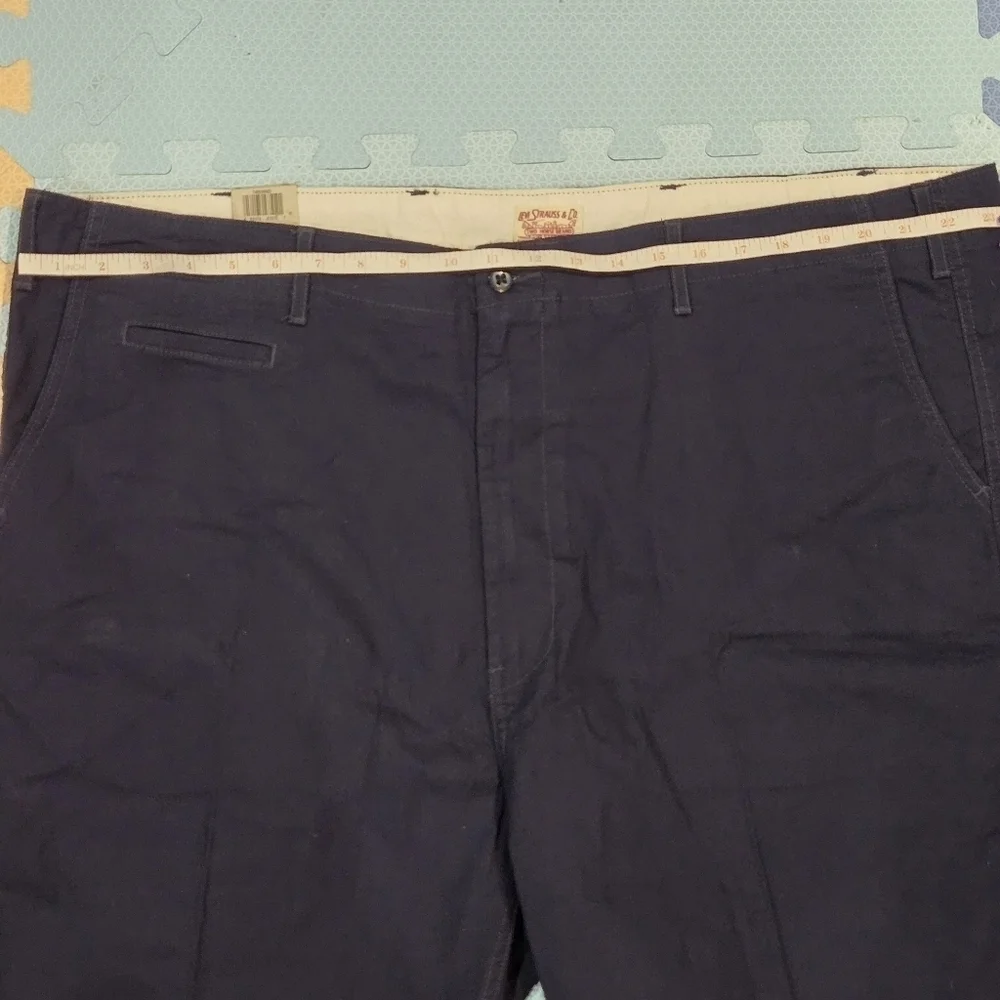 Levi's Men's 502 Regular Taper Stretch Chino Shorts Navy Size 46
